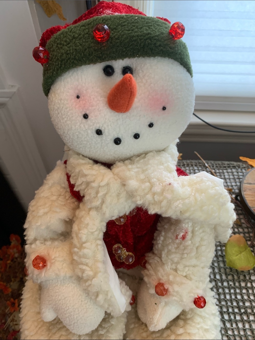 Vintage HolidayJOANN Fabric & Craft Stores Plush Snowman Shelf Sitter Decoration